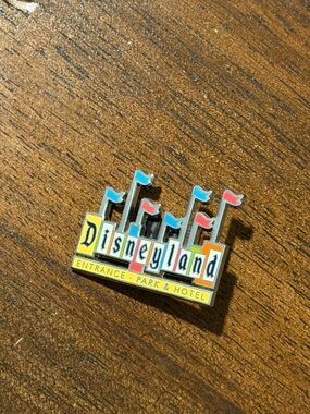 Disney Disneyland Entrance Park & Hotel Multicolor Enamel Brooch